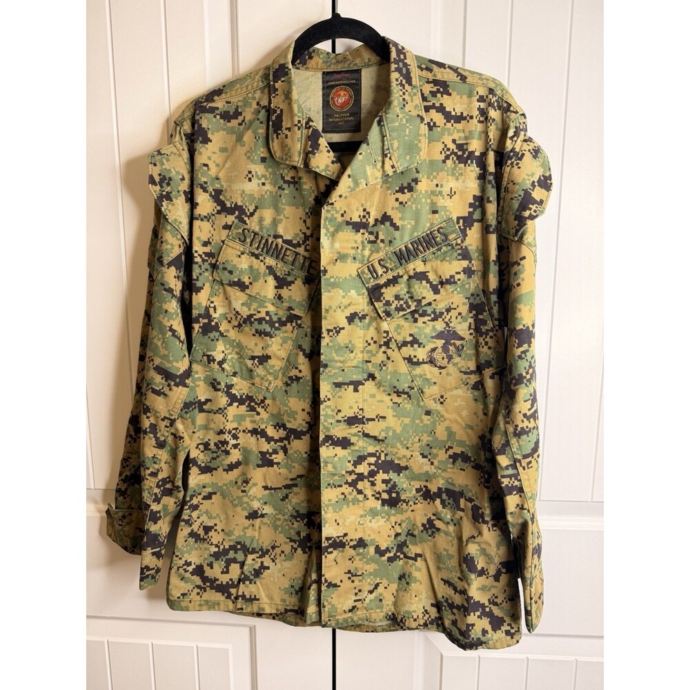 USMC MARPAT Woodland Camo Utility Blouse Propper Small Regular Named STINNETTE